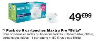 Monoprix Brita pack de 6 cartouches maxtra pro offre