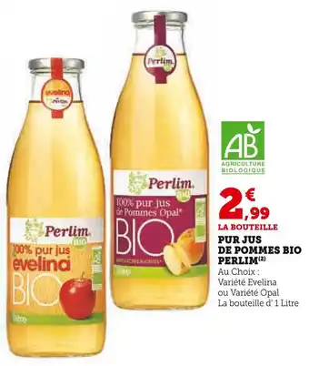 U Express Perlim pur jus de pommes bio offre