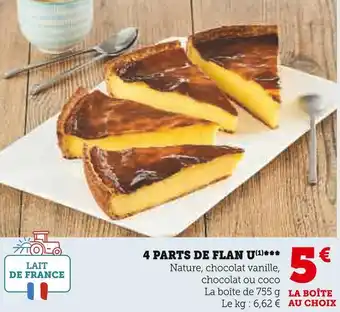 U Express U 4 parts de flan offre