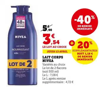 Nivea lait corps