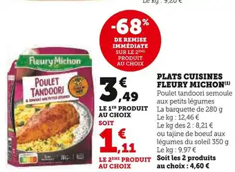 Super U Fleury michon plats cuisines offre