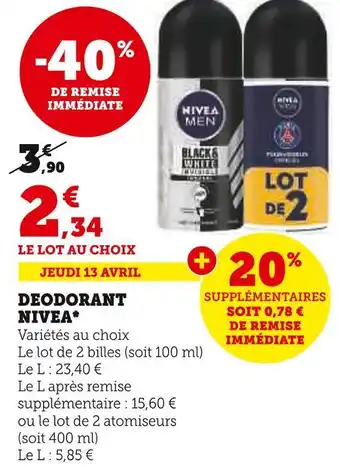 Nivea deodorant*