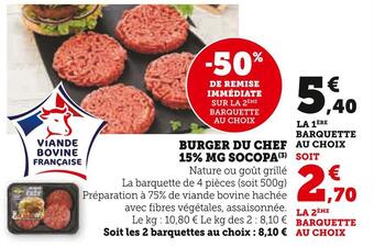 Socopa burger du chef 15% mg