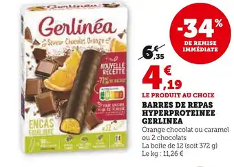 Gerlinéa barres de repas hyperproteinee