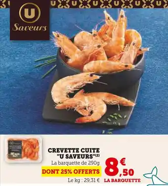 Super U U saveurs crevette cuite offre