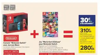 Carrefour Nintendo console nintendo switch avec jon-con néon offre