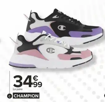 Carrefour Champion basket femme ou fille offre
