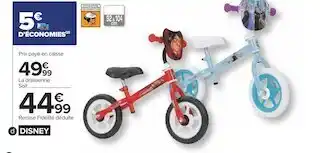 Disney draisienne 10 reine des neiges et cars