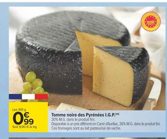 Carrefour Tomme noire des pyrénées i.g.p. offre