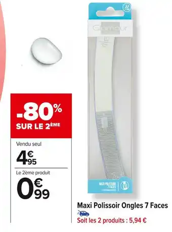 Carrefour Market Glamour institut maxi polissoir ongles 7 faces offre