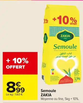 Carrefour Market Zakia semoule offre