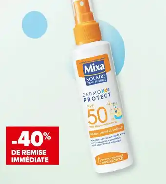 Carrefour Market Mixa le spray solaire dermo kids protect spf50+ offre