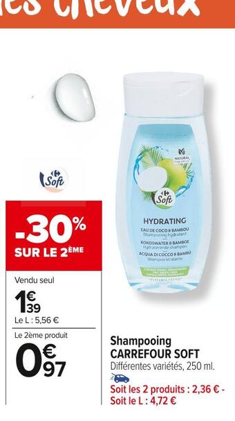 Carrefour Market Carrefour soft shampooing offre