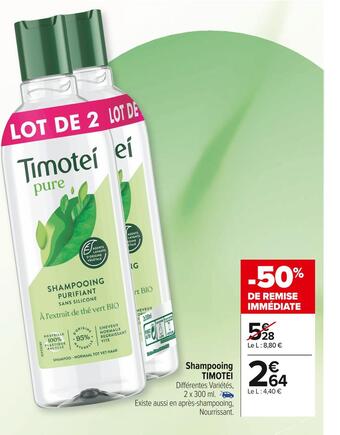 Carrefour Market Timotei shampooing offre