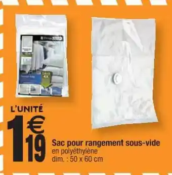 Cora x Carrefour Sac Pour Rangement Sous-vide offre