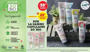 Super U Sur la gamme capillaire so' bio offre