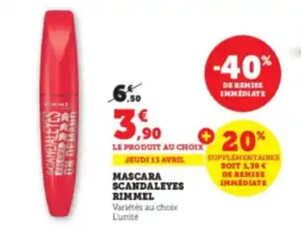 Super U Mascara scandaleyes rimmel offre