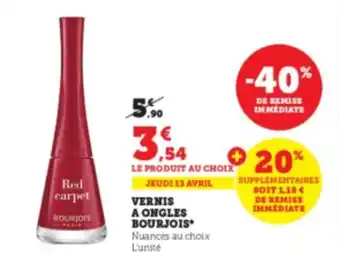 Super U Vernis a ongles bourjois offre