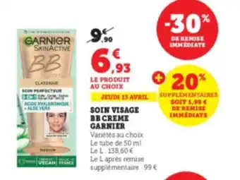 Super U Soin visage bb creme GARNIER offre
