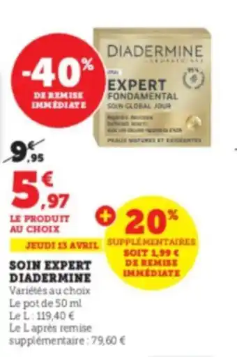 Super U Soin expert DIADERMINE offre