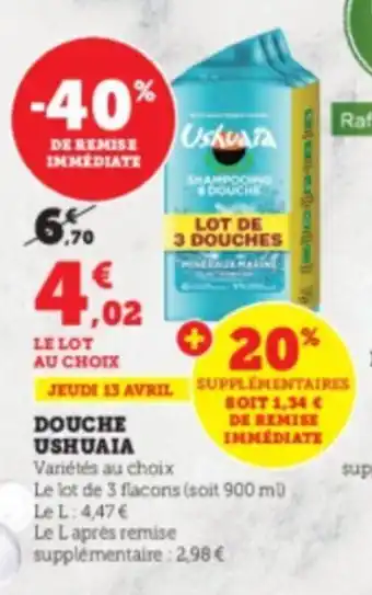 Super U Douche USHUAIA offre