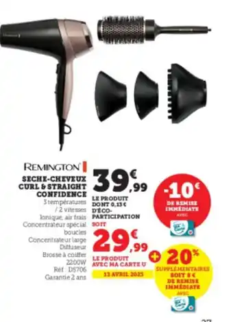 Super U Seche-cheveux curl & straight confidence offre