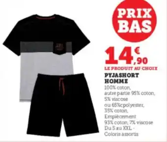 Super U Pyjashort homme offre