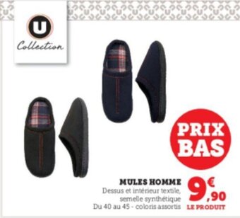 Super U Mules homme offre