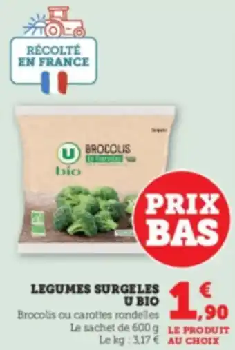 Super U Legumes surgeles u bio offre