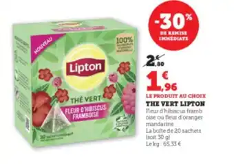 Super U The vert lipton offre
