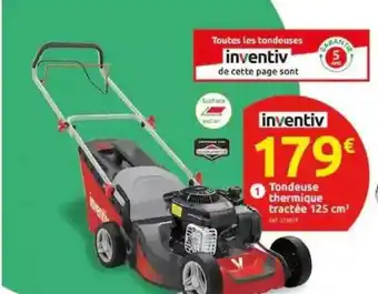Mr Bricolage Tondeuse Thermique Tractée 125 Cm3 Inventiv offre