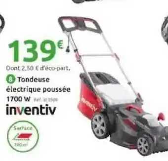 Mr Bricolage Tondeuse électrique Poussée 1700 W Inventiv offre