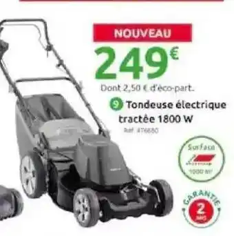 Mr Bricolage Tondeuse électrique Tractée 1800 W offre