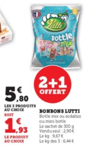 Super U Bonbons Lutti offre