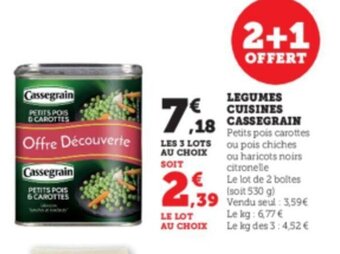 Super U Legumes Cuisines Cassegrain offre