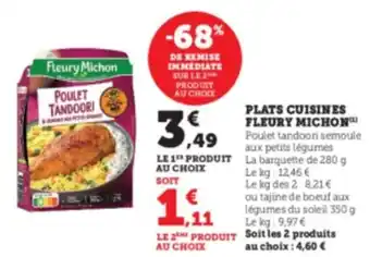 Super U Plats Cuisines Fleury Michon offre
