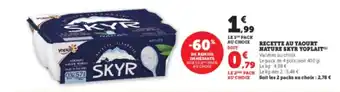 Super U Recette Au Yaourt Nature Skyr Yoplait offre