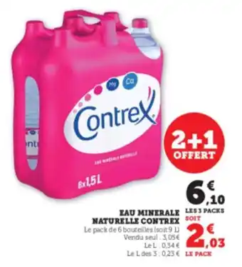 Super U Eau Minerale Naturelle Contrex offre