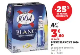 Super U Biere Blanche 1664 5° offre