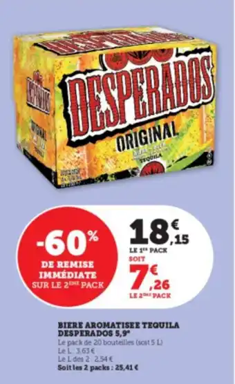 Super U Biere Aromatisee Tequila Desperados 5,9° offre