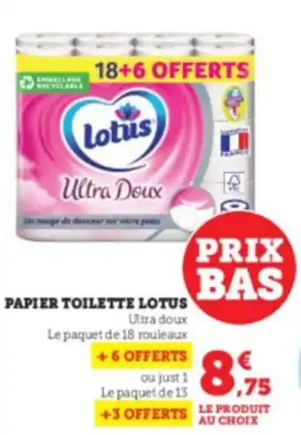 Super U Papier Toilette Lotus offre