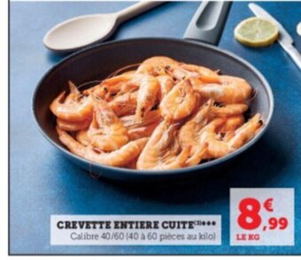 Super U Crevette Entiere Cuite offre