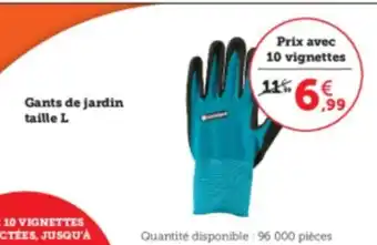 Super U Gants De Jardin Taille L offre