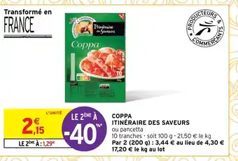 Intermarché Coppa Itinéraire Des Saveurs offre