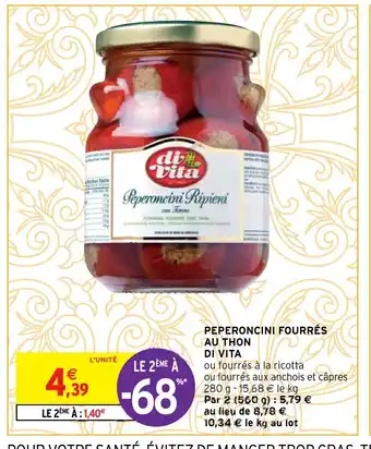 Intermarché Peperoncini Fourrés Au Thon Di vita offre