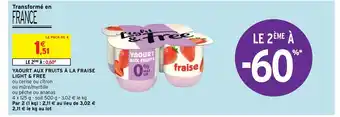 Intermarché Yaourt Aux Fruits A La Fraise Light & Free offre