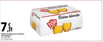 Intermarché Biére Blonde Pack 24x25cl top Budget offre