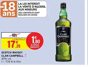 Intermarché Scotch Whisky Clan Campbell offre