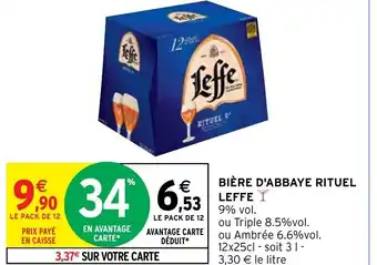 Intermarché Biére D'Abbaye Rituel Leffe offre