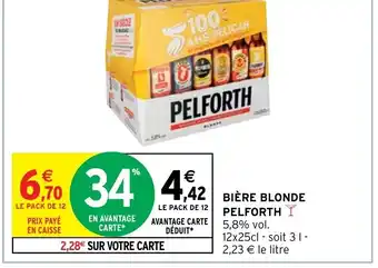 Intermarché Biére Blonde Pelforth offre